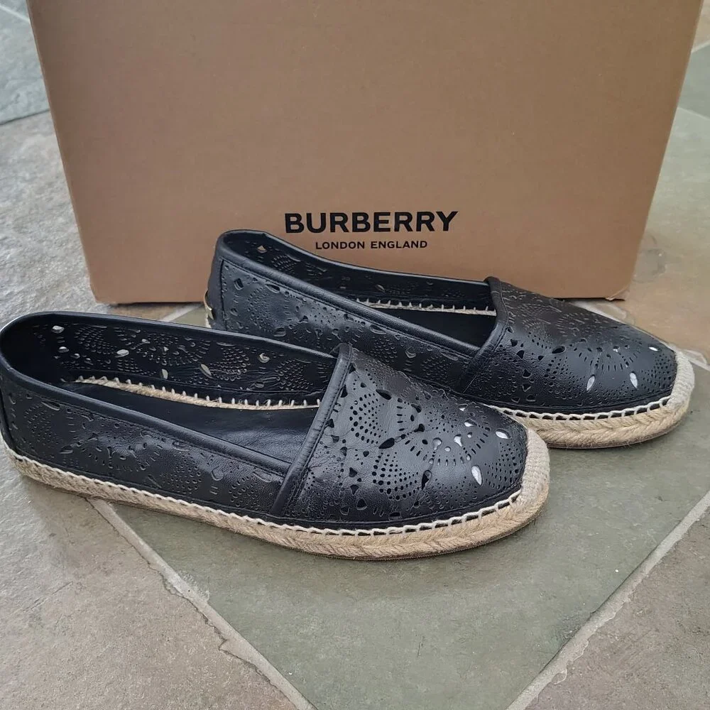 Burberry Leather Espadrille Shoes